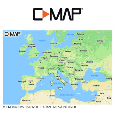 C-MAP DISCOVER M-EM-Y040-MS Italian Lakes & Po River